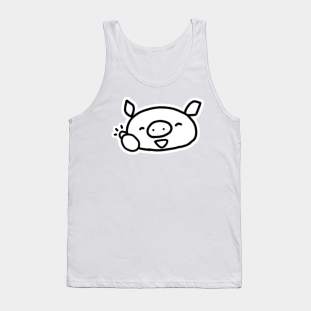 Okay Boo the kawaii pig. Tank Top by anothercoffee